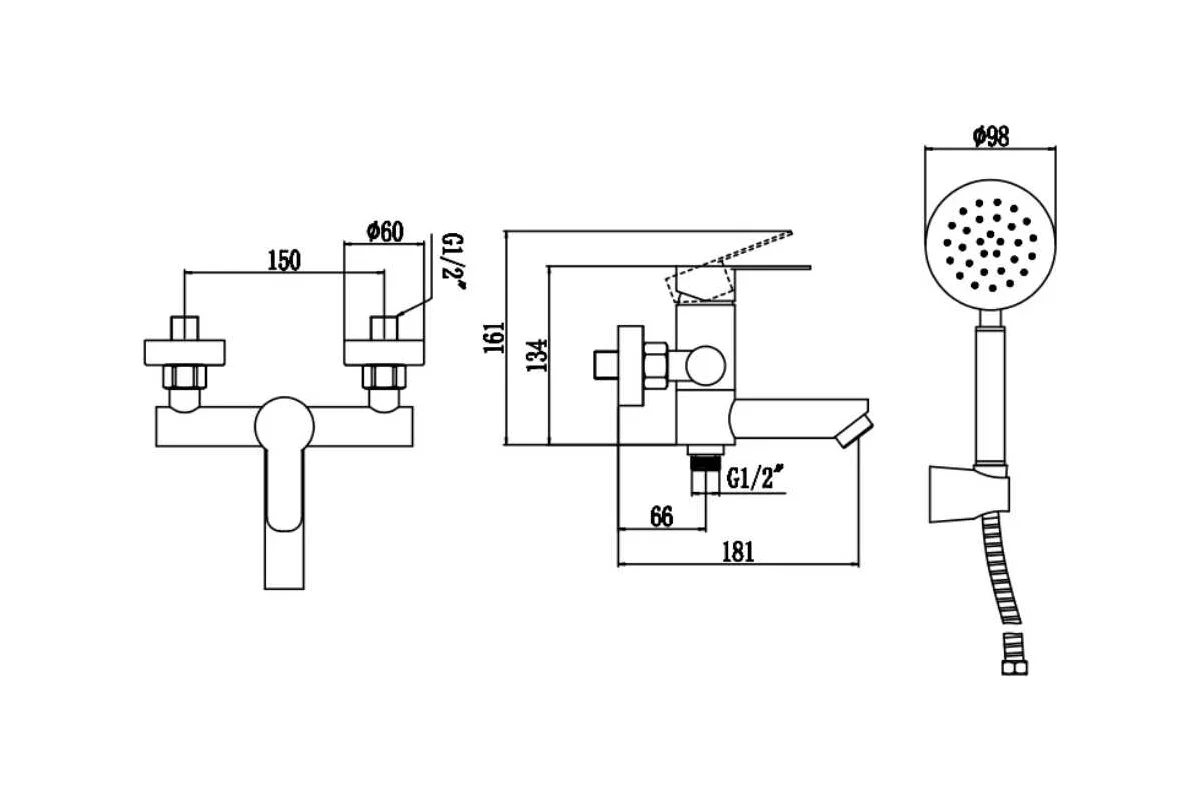 Смеситель для ванны Fmark FS8304H