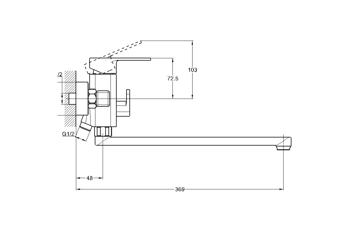 Смеситель для ванной G-Lauf NEB7-B123