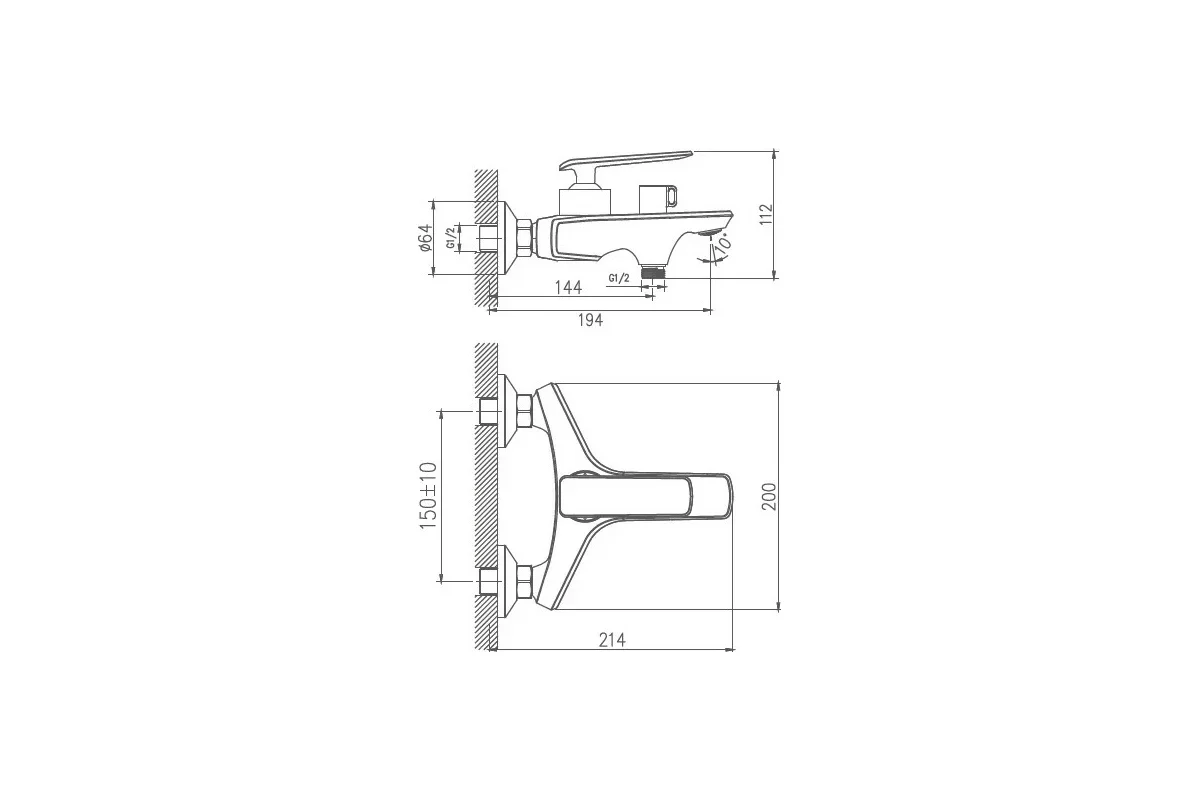 Смеситель для ванны Haiba HB60548-7
