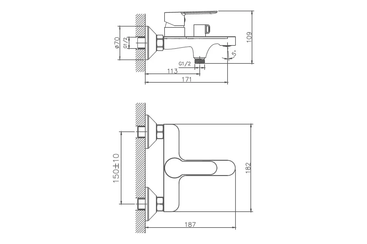 Смеситель для ванны Haiba HB60557-8