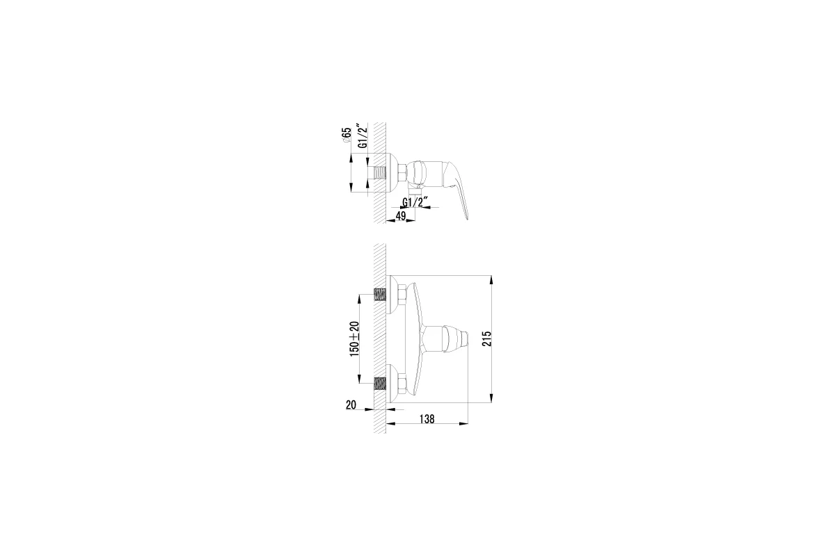 Смеситель для душа Lemark Plus Advance LM1203C