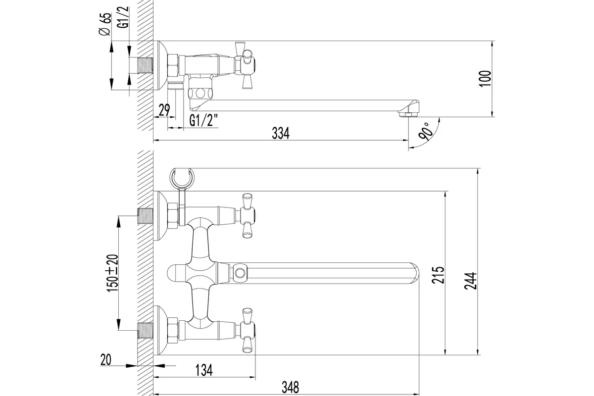 Универсальный смеситель Lemark Contour LM7451C