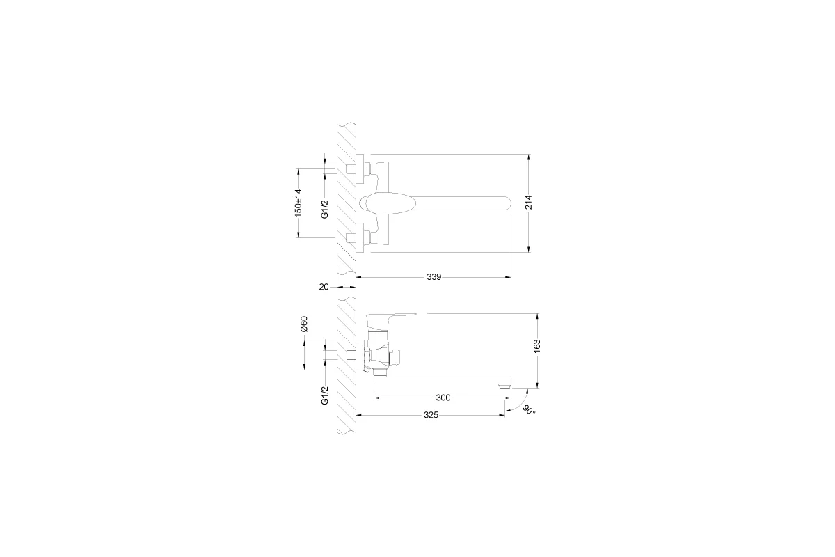 Универсальный смеситель Lemark Nero LM0251C
