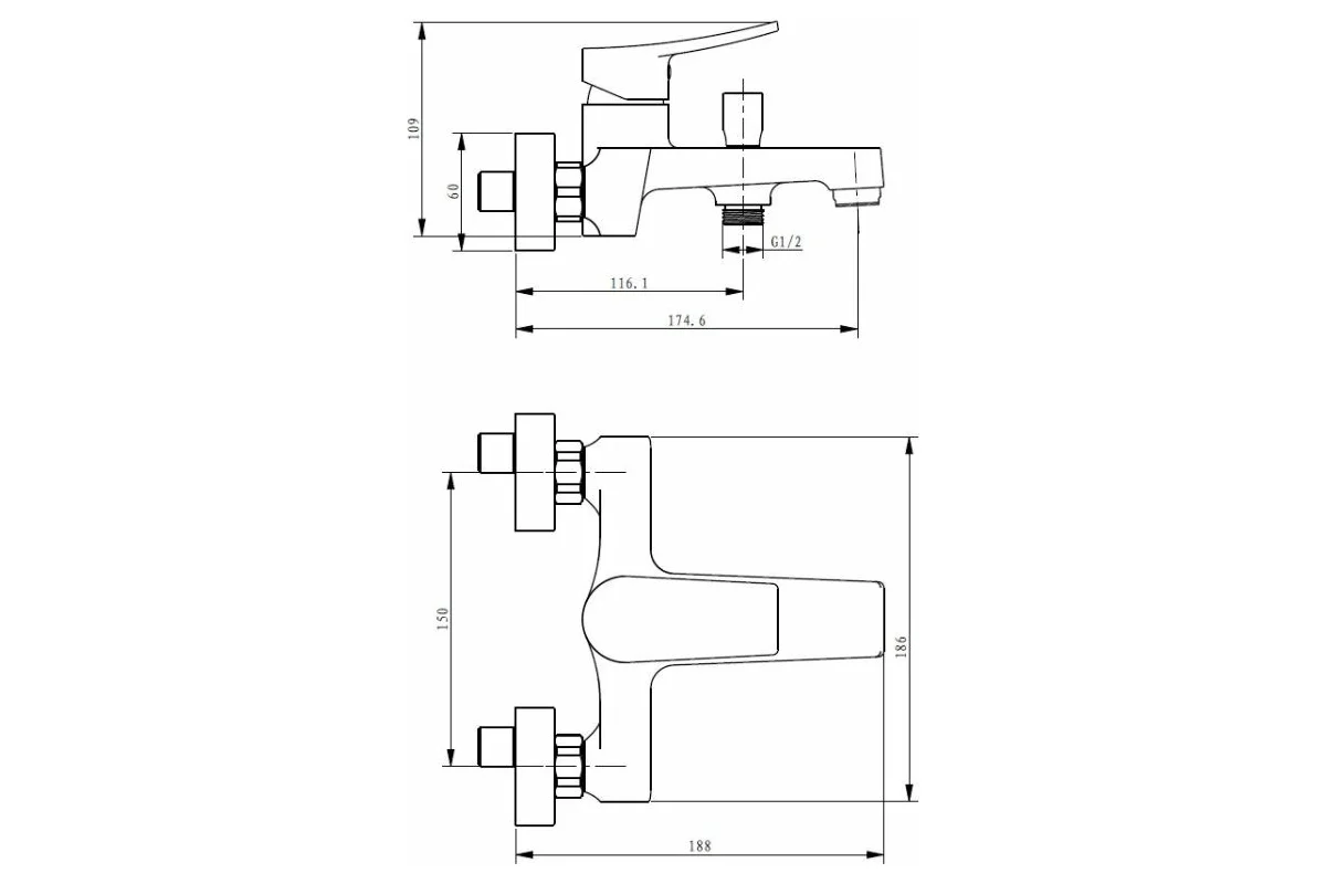 Смеситель для ванны Savol SK-H3101