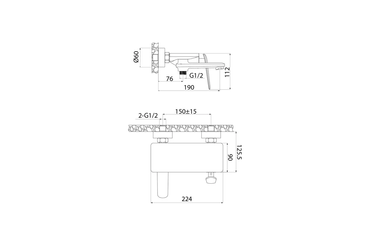 Смеситель для ванны IDDIS Dash DASSB00i02WA