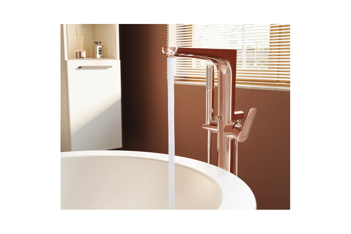 Напольный смеситель VITRA Root Round медь A4274126EXP