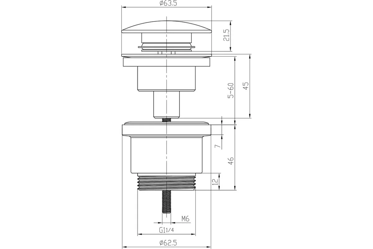 Донный клапан Lemark LM8500B