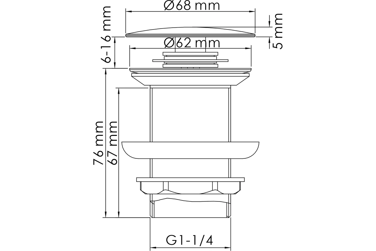 Донный клапан WasserKraft A248