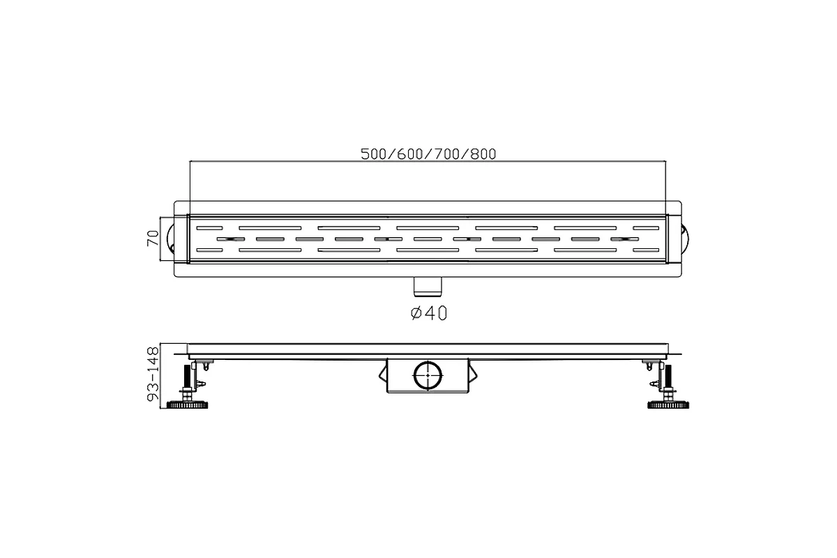 Душевой лоток HAIBA серый HB91800-3