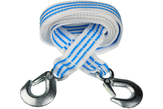 Трос буксировочный РОКОТ 5т 4м, ширина 4см, 2 крюка, пакет 773-030