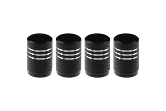 Набор заглушек ниппеля ЕРМАК 4шт. алюминиевый, универсальный, черный 754-035
