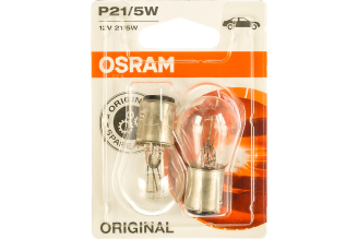Автолампа P21.5W BAY15d 2 штуки 12В 1.10 7528-2BL Osram 141167
