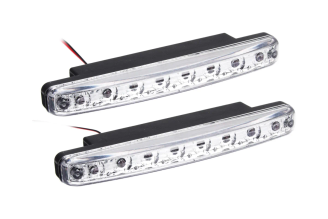 Дневные ходовые огни ЕРМАК LED 8 шт., пласт. корп., 158мм, 12V, белый, 2 шт. 702-105