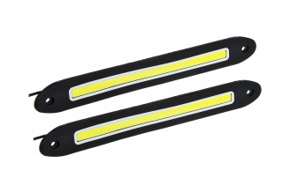 Дневные ходовые огни NEW GALAXY ЕРМАК LED 80 шт., гибкий резин корп., 255 мм, 12V белый, 2 шт. 702-070