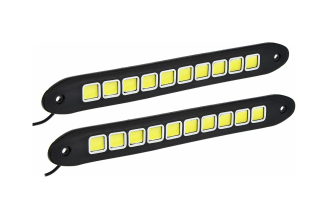 Дневные ходовые огни NEW GALAXY LED 40 шт, гибкий резин. корп., 260мм, 12V, белый, 2шт. 702-036