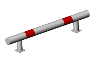 Колесоотбойник ТЕХНОЛОГИЯ металлический КМ-2000/108x3 усиленный прямой на фланцевых опорах 00-00003575