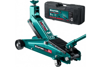 Подкатной домкрат KRAFTOOL SUV с высоким подъемом 3т, 190-530мм в кейсе 43458-3-K
