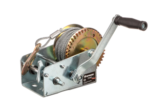 Ручная шестеренчатая лебедка ЕРМАК TRT 1301C металлический трос, 1350кг, длина троса 10м 737-013