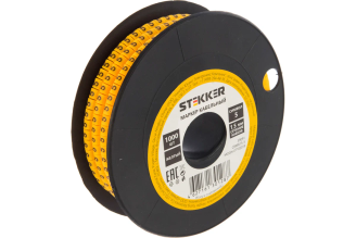 Кабель-маркер STEKKER 5 для провода сеч.1,5мм, желтый, CBMR15-5 39091