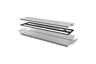 Перфорированная двустворчатая дверь ITK LINEA N 42U 600 мм черная LN05-42U6X-D2P