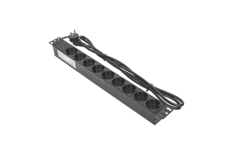Блок розеток EKF PDU TERACOM PRO 19" 1U 9 Schuko 10 А TRP-HPD-10A-9SH-2MC14