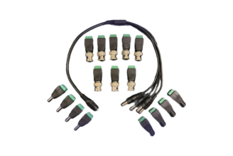 Комплект разъемов для видеонаблюдения ComOnyx на 4 камеры, CO-KC-002, 121-002