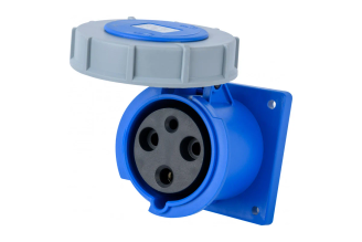 Розетка кабельная Dekraft 2Р+РЕ 63 А 220 В IP67 26268DEK