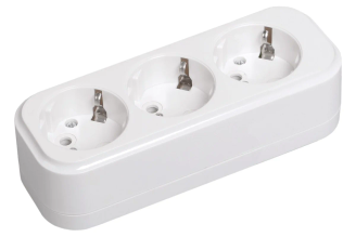 Переносная разборная розетка IEK К03 3 места CLASSIC KYP11-16-03-00-Z