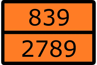Знак EKF для маркировки опасных грузов «Номер ООН 839/2789» an-7-839-2789