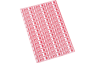 Наклейка знак электробезопасности 220 В REXANT 10х30 мм 56-0007