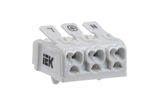 Клемма пружинная IEK КСПн3-L+N+PE 3 провода 150 шт UKZ-B06-3P-F1-E0-10
