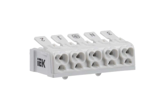 Клемма пружинная IEK КСПн5-3L+N+PE 5 проводов 100 шт UKZ-B06-5P-F1-E0-10