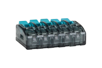 Клемма КЭАЗ OptiKit СМК 221-415 строительно-монтажная, 5 отверстий, арт. 351069