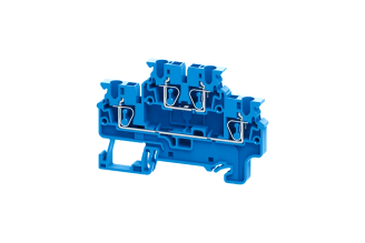 Клемма КЭАЗ двухъярусная пружинная OptiClip CXDL-2,5-2L-I-BU синяя 289765