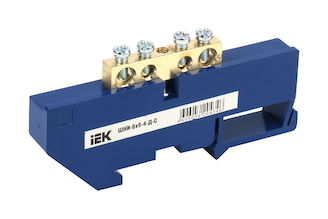 Нулевая шина IEK YNN10-69-4D-K07, 6x9, 4 групп, ШНИ-6x9-4-Д-С