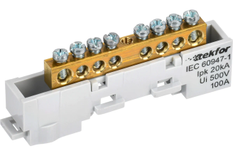 Шина L фаза неизолированная IEK TEKFOR 6x9-8-Ср TF-NN10-08-DL-K03