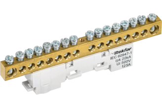 Шина L фаза IEK TEKFOR 8x12-16-Ср неизолированная TF-NN20-16-DL-K03, 5 шт