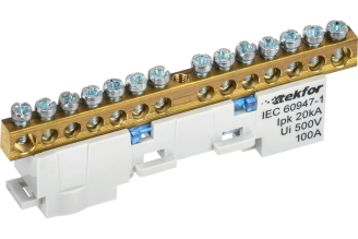 Шина N ноль IEK TEKFOR 6x9-14-С неизолированная TF-NN10-14-KL-K07