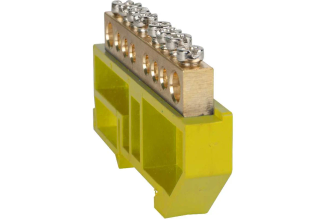 Шина нулевая КЭАЗ OptiKit BB-D-PE-DIN-24-6х9, желтая, 277851