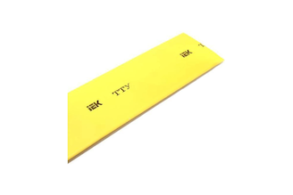Термоусаживаемая трубка IEK ТТУ 10/5 мм, желтая, 1 м, UDRS-D10-1-K05