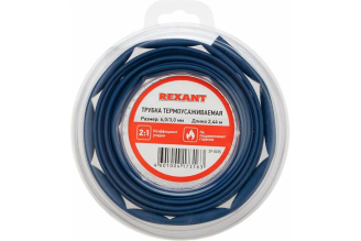 Термоусаживаемая трубка REXANT ТУТнг-LS 2:1 3/1.5 мм синяя ролик 2.44 м 29-0005