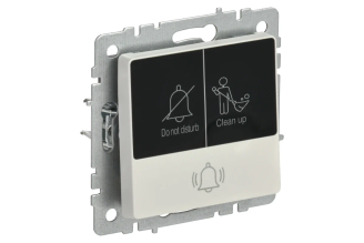Кнопка звонка IEK BRITE BR-V14-2-10-K36 с индикацией, жемчуг