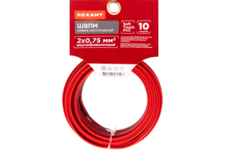 Акустический кабель REXANT 2х0,75 мм² красно-черный 10 м 01-6104-3-10