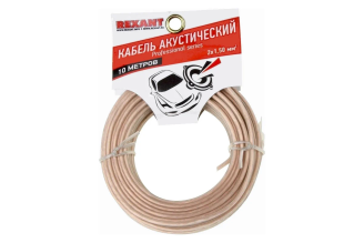 Акустический кабель REXANT SILICON 2x1.5 мм² 10 м прозрачный 01-6306-10