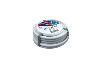 Провод REXANT ПВС 2x1,5 мм² белый 5 м, арт. 01-8035-5