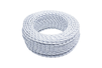 Провод Bironi 2x0,75 белый глянец 50 м B1-422-071-50
