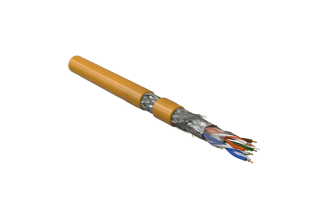 Экранированный кабель витая пара Hyperline FUTP4-C5E-P26-IN-PVC-OR-305, 305 м, оранжевый, 236283