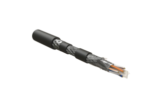 Кабель Hyperline Industrial Ethernet Cat.6 F/UTP, бронированный LSZH/NY, черный, 444050