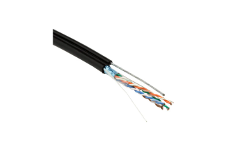Кабель витая пара Hyperline FUTP4-C5E-S24-SW-OUT-PE-BK-500 F/UTP кат.5e 500 м 236291