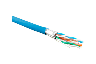 Кабель Hyperline UFTP4-C6-S23-IN-LSZH-BL-500, кат. 6 U/FTP, 23 AWG, синий, 404361